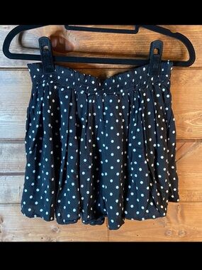 Brandy Melville Black and White Polka Dot Skirt